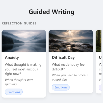 Guided journaling experience