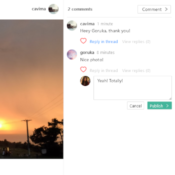 Comment and interact